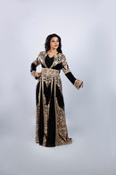 Royal Black & Gold Kaftan Set