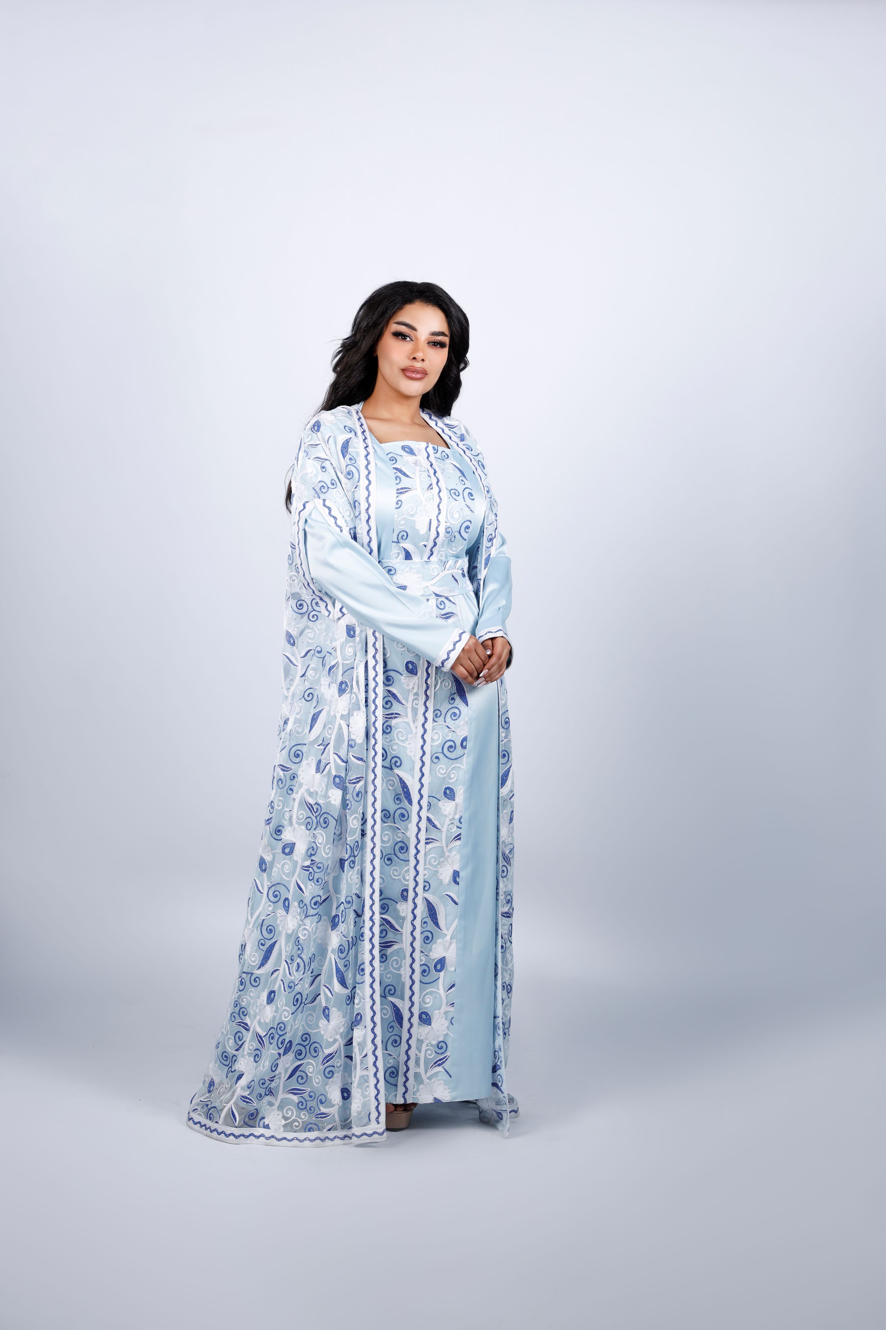 Sultana Kaftan/ Cap Set - Blue